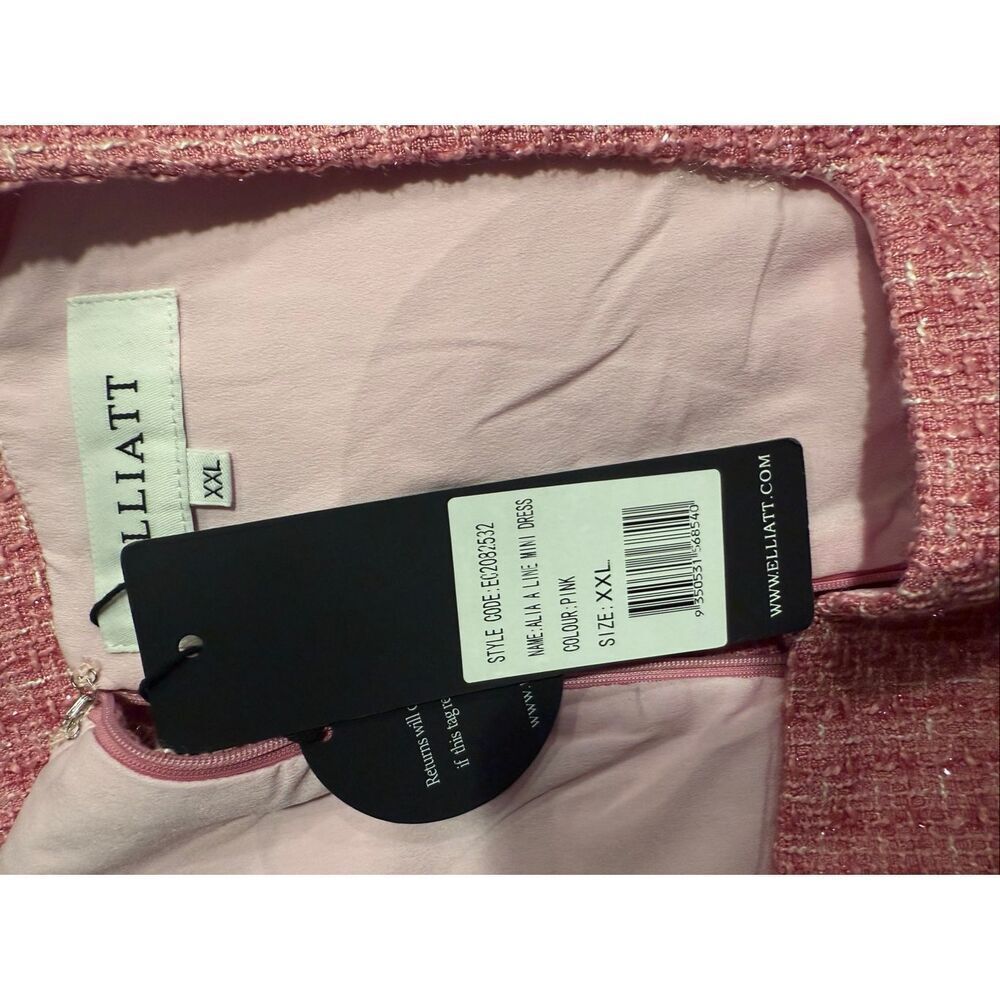 Elliatt Alia A Line Mini Dress in Pink Wedding Guest Cocktail size XXL Flaw!!! - Picture 7 of 9